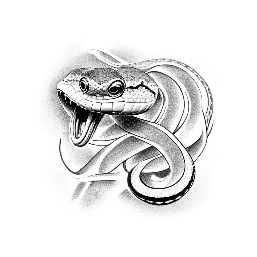 Snake That Comes Out Of A Grave