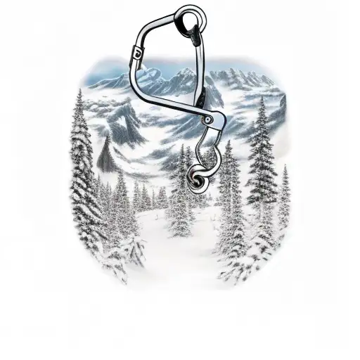Mix With A Rock Climbing Carabiner That Holds The Picture As A Portrait