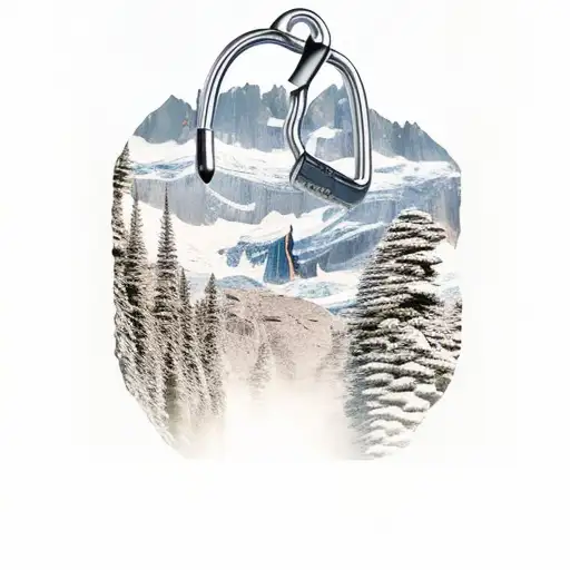 Rock Climbing Carabiner That Holds The Picture Of Patagonia As A Portrait
