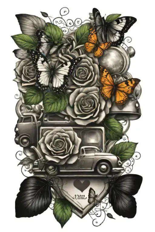 Rose Butterflies Clover Moon Music Cars Fashion Travel Money Heart