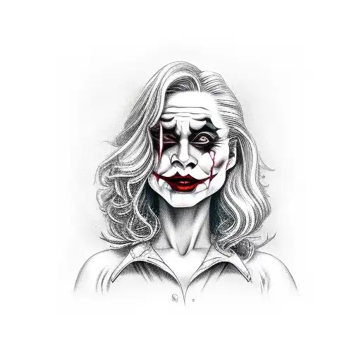 Sexy Female Joker With Guns