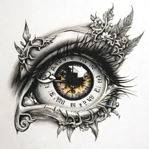 Eye And Clock Inside