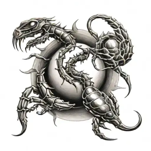 Scorpion Ying Yang Symbol