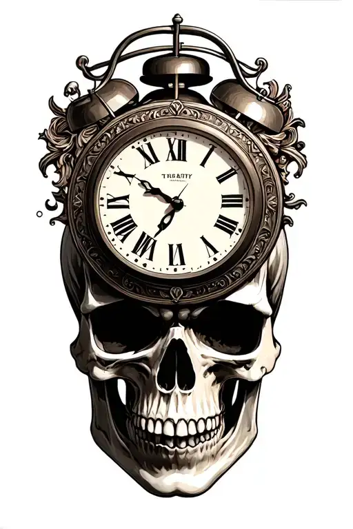 Skull And Clock
