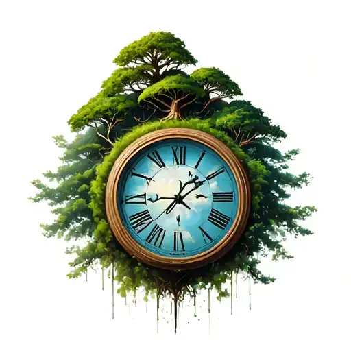 Trees Growing Clock