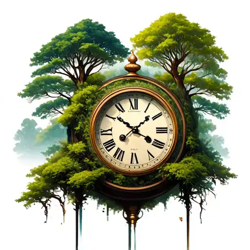Trees Growing Clock