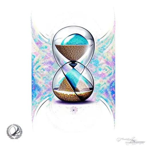 Butterfly With Cracked Hourglass For Body