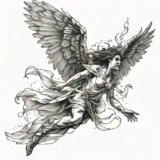 Female Icarus Falling