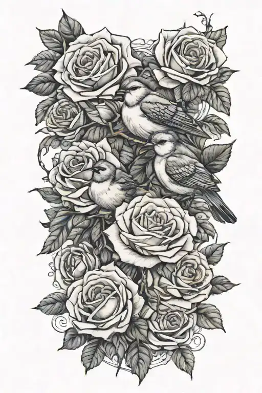 Roses And Birds