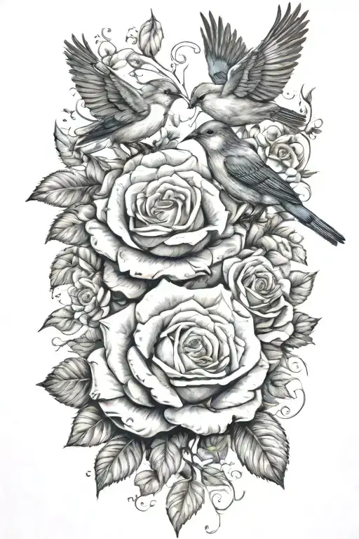 Roses And Birds