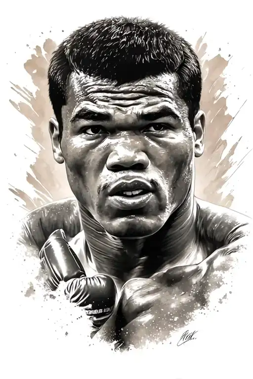 Muhammad Ali Boxing Design Incorporating Elements