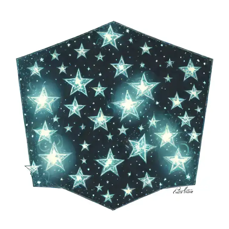 Small Blue Glowing Stars