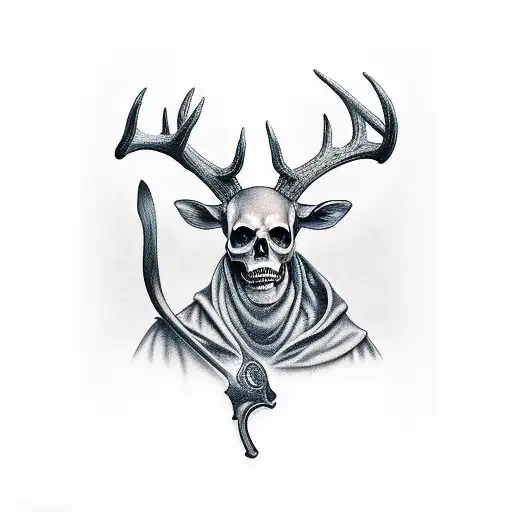 Grim Reaper With Deer