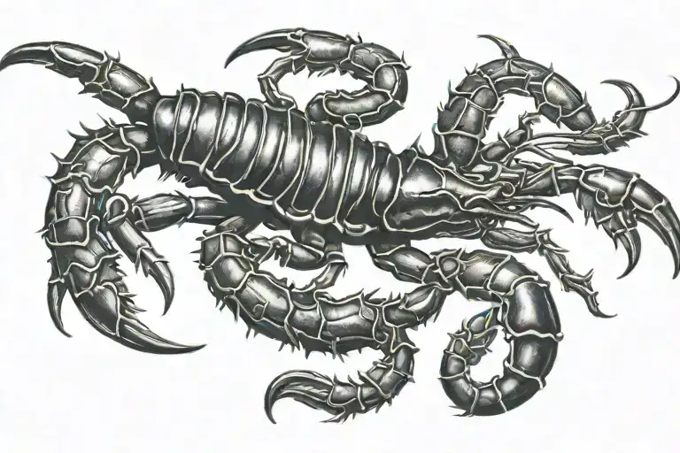 Black Scorpion With Spines On Its Side