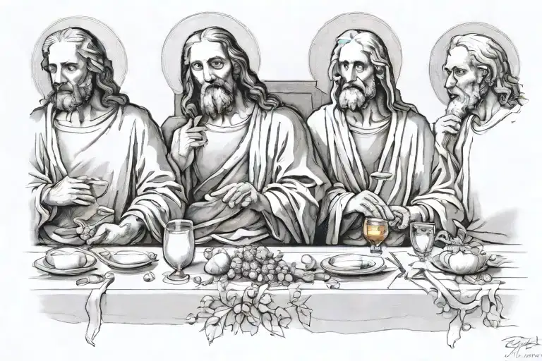 Leonardo Da Vinci The Last Supper Evil Visual Version