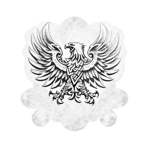 Polish Eagle With Viking Runes And Scottish Sleeve