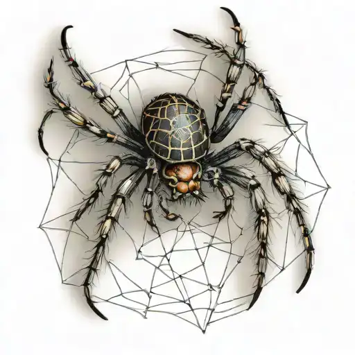 Spider With Web Design