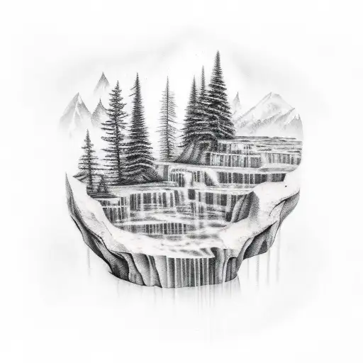 Forest Rocks Lake Waterfall Way Guideline