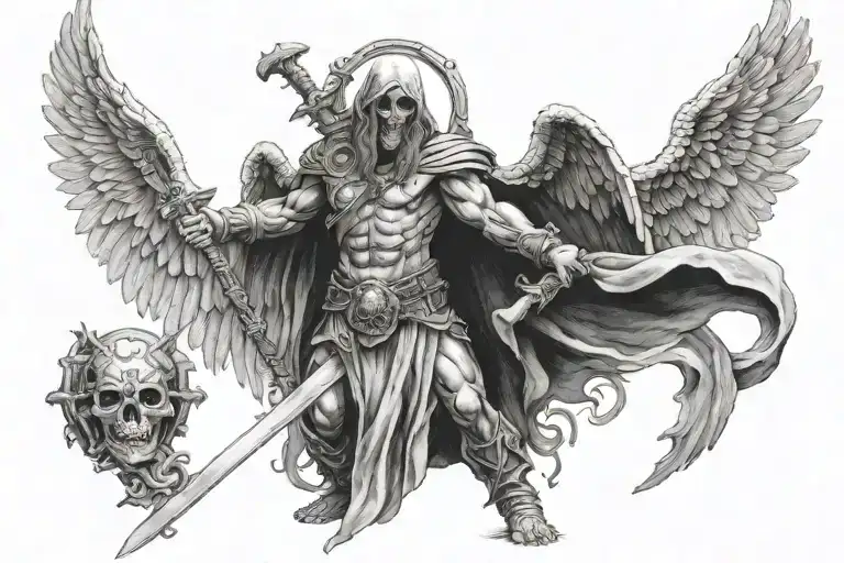 Death Angel Holding A Sword