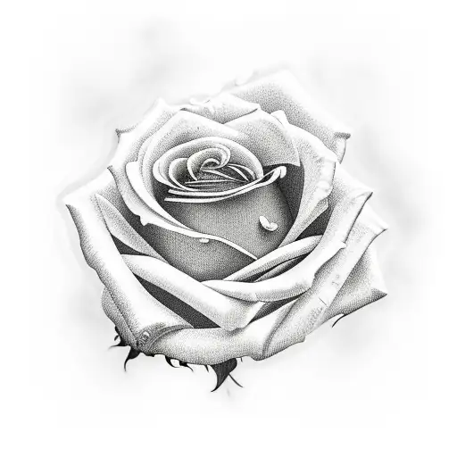 Rose And A Bottle Of Wine