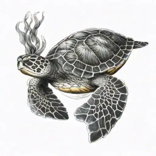 Sea Turtle Swimming Gracefully