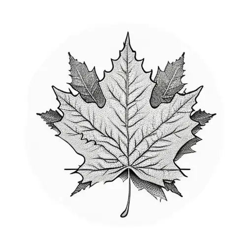 Vinyl Record Maple Leaf In Center With Treble Clef As The Stem