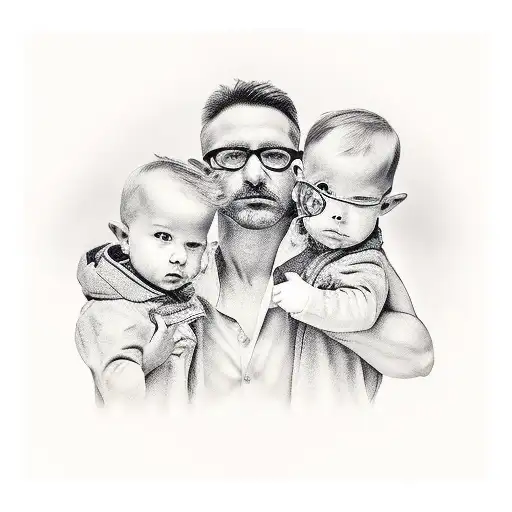Dad With Two Male Kids