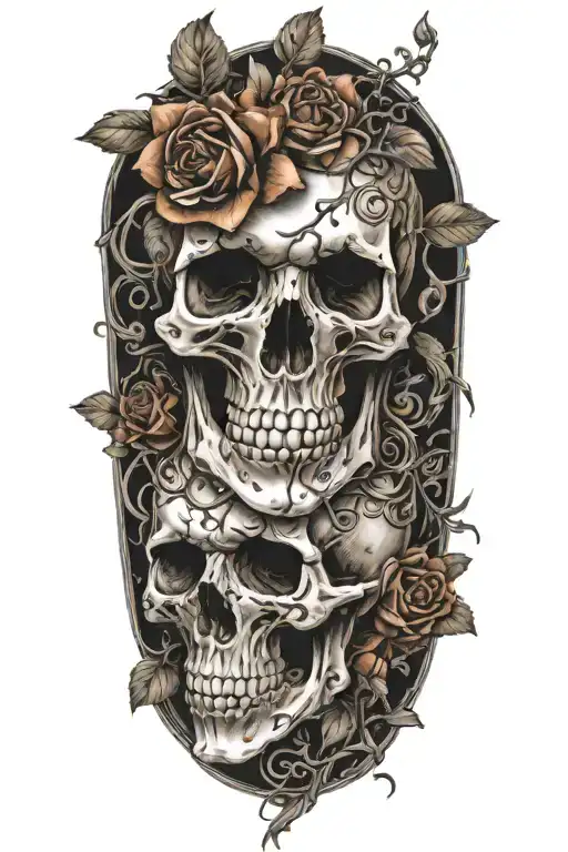 Skulls And Roses And Vines