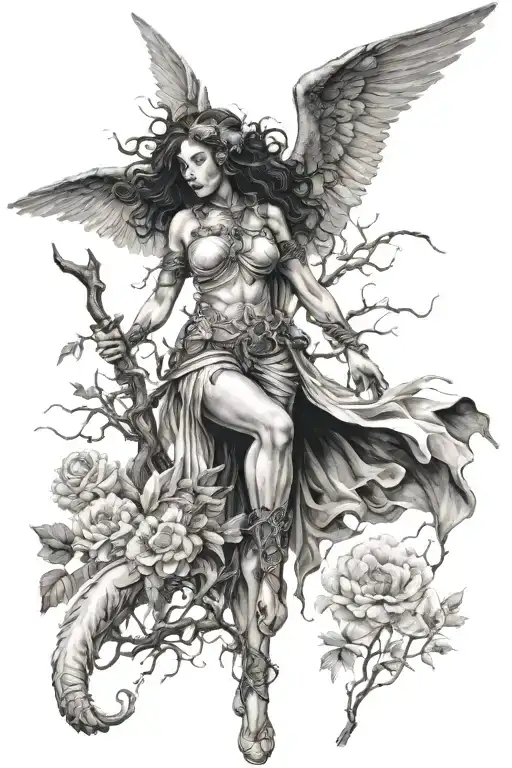 Woman Space Forest Death Angel