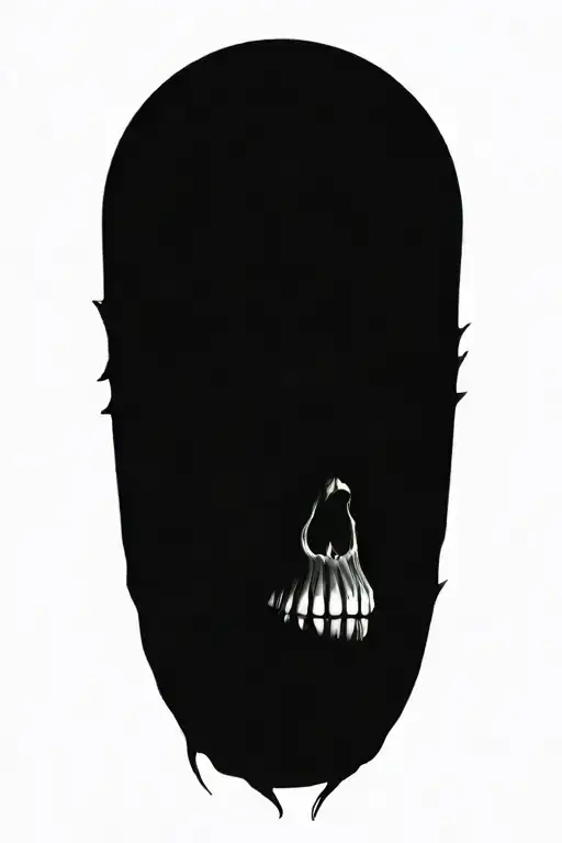 Skull With Roses And Thorns Intertwined