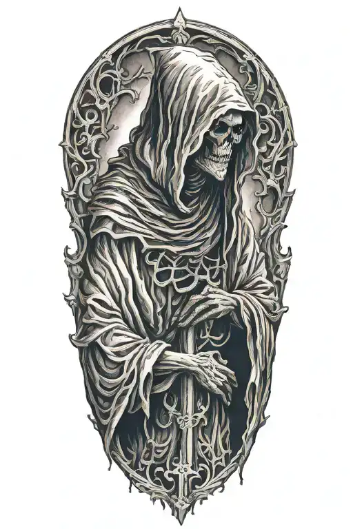 Faceless Grim Reaper Full Body