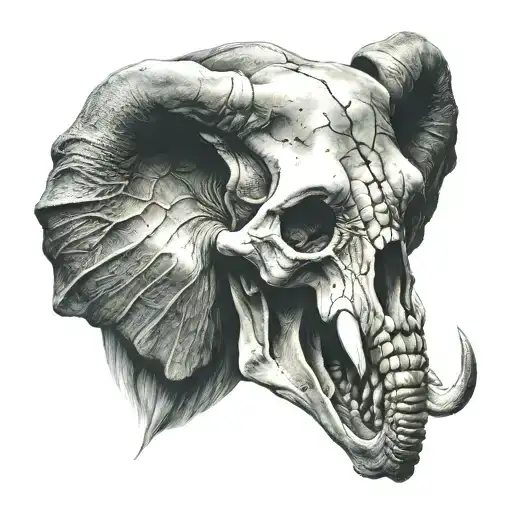 Elephant Skull Face