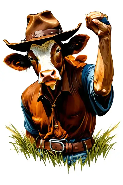 Cow Boy Catching Cattle