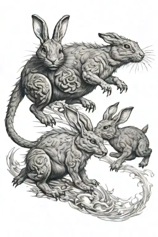 Rabit Chasing Dragon Chasing Another Rabbit