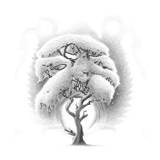 Broken Sword With Tree