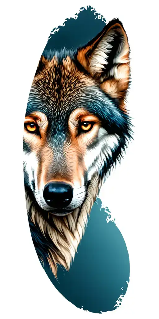 Wolf Looking Forward Facing Female Pretty