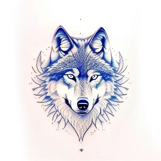 Wolf Blue Eyes Forest