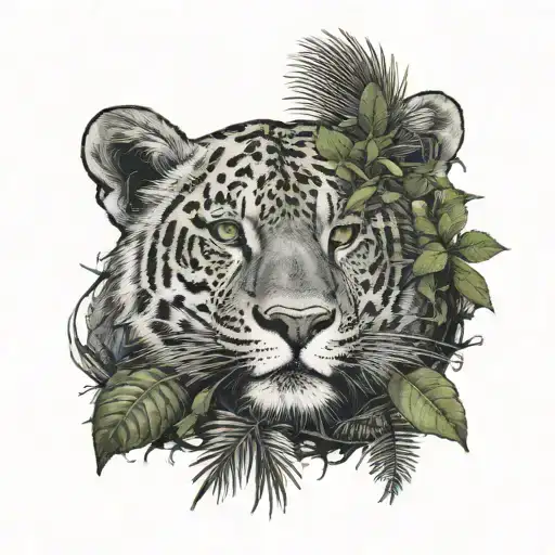 Leon With Jungle Bushes Trees Forest