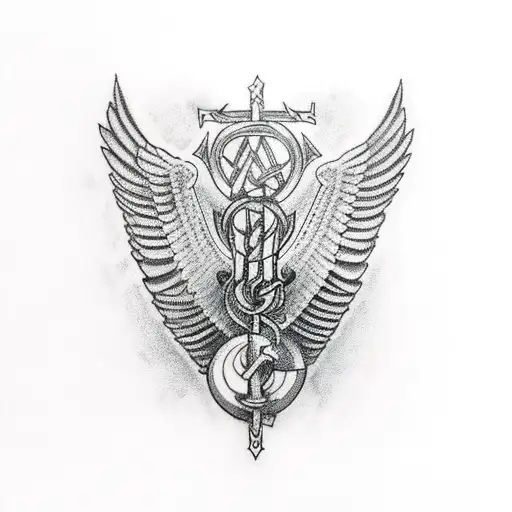 Valkyrie With Viking Runes For Leg Sleeve