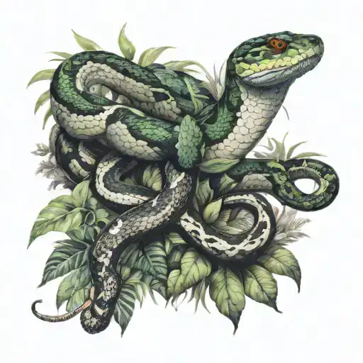 Leon Jungle Trees Forest Snakes Liana