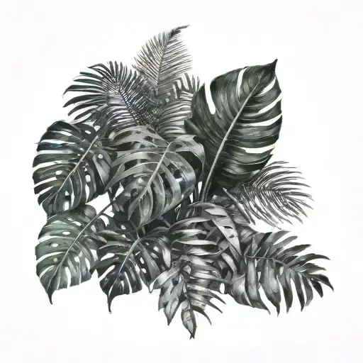 Palm Jungle Forest Leaves