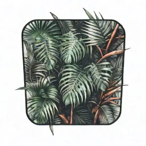 Palm Jungle Forest Leaves