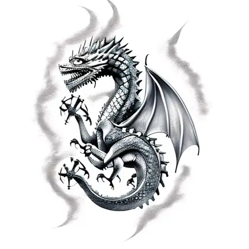 Game Of Thrones Dragon Destroying Town