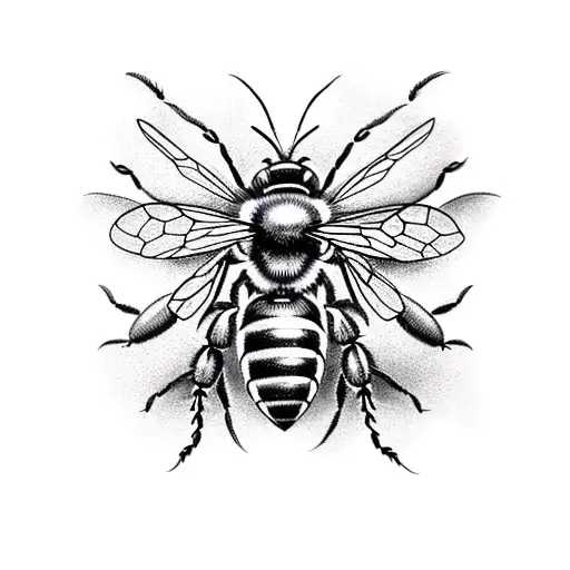 Honey Bee Stinging Side Profile