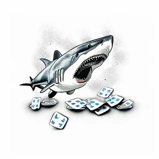 Shark Eating Pokerchips