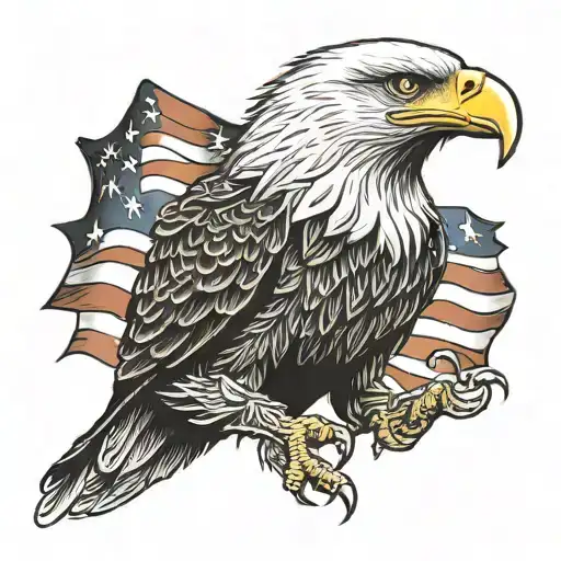 Eagle American Flag
