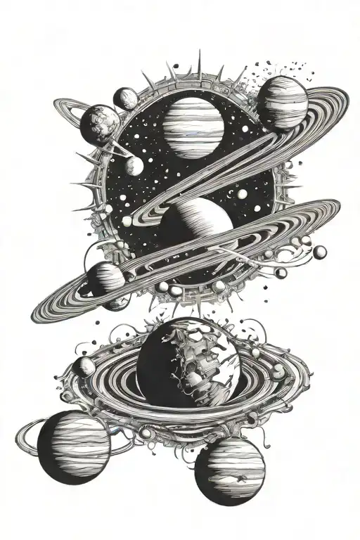 Sun And All The Planets Orbiting