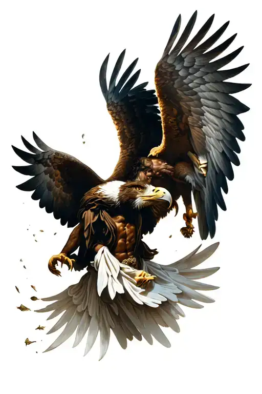 Jesus Eagle And Fallen Angel