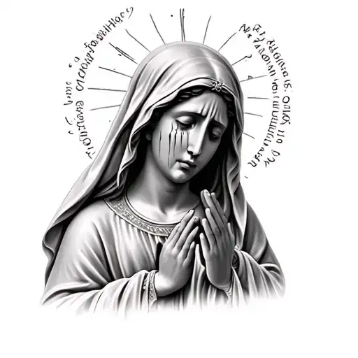 Virgin Mary Who Cries While Praying