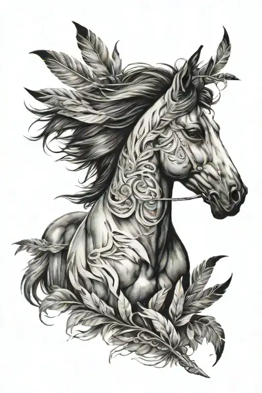 Horse And Feather Transforming